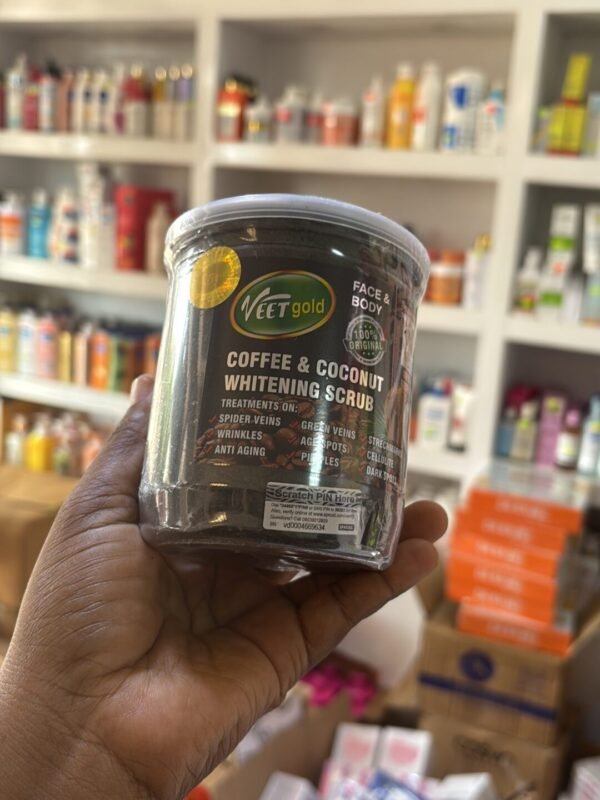 Veet gold coffee and coconut scrub