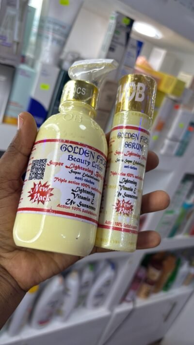 Golden Face Beauty Super Lightening Body Milk Lotion + Serum