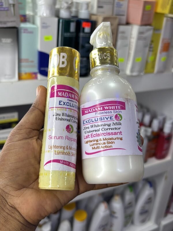 Madam white strong whitening lotion and serum