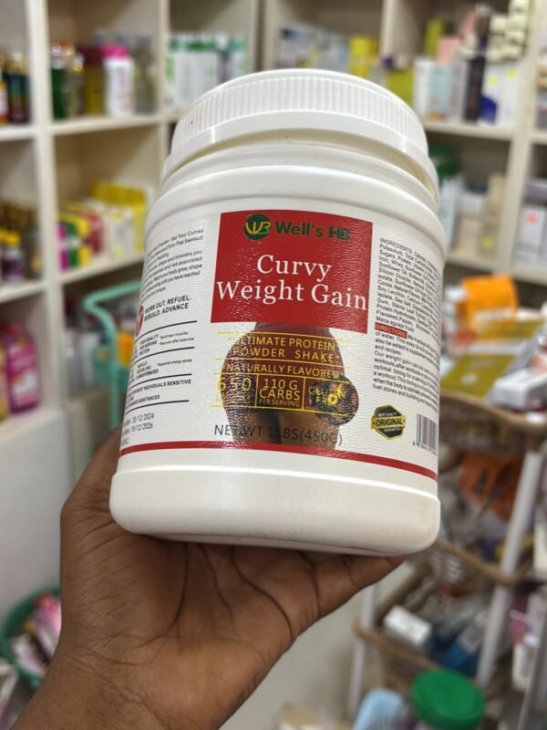 H&B Curvy Weight Gain Whey Protein Mass Gainer Powder - 450g