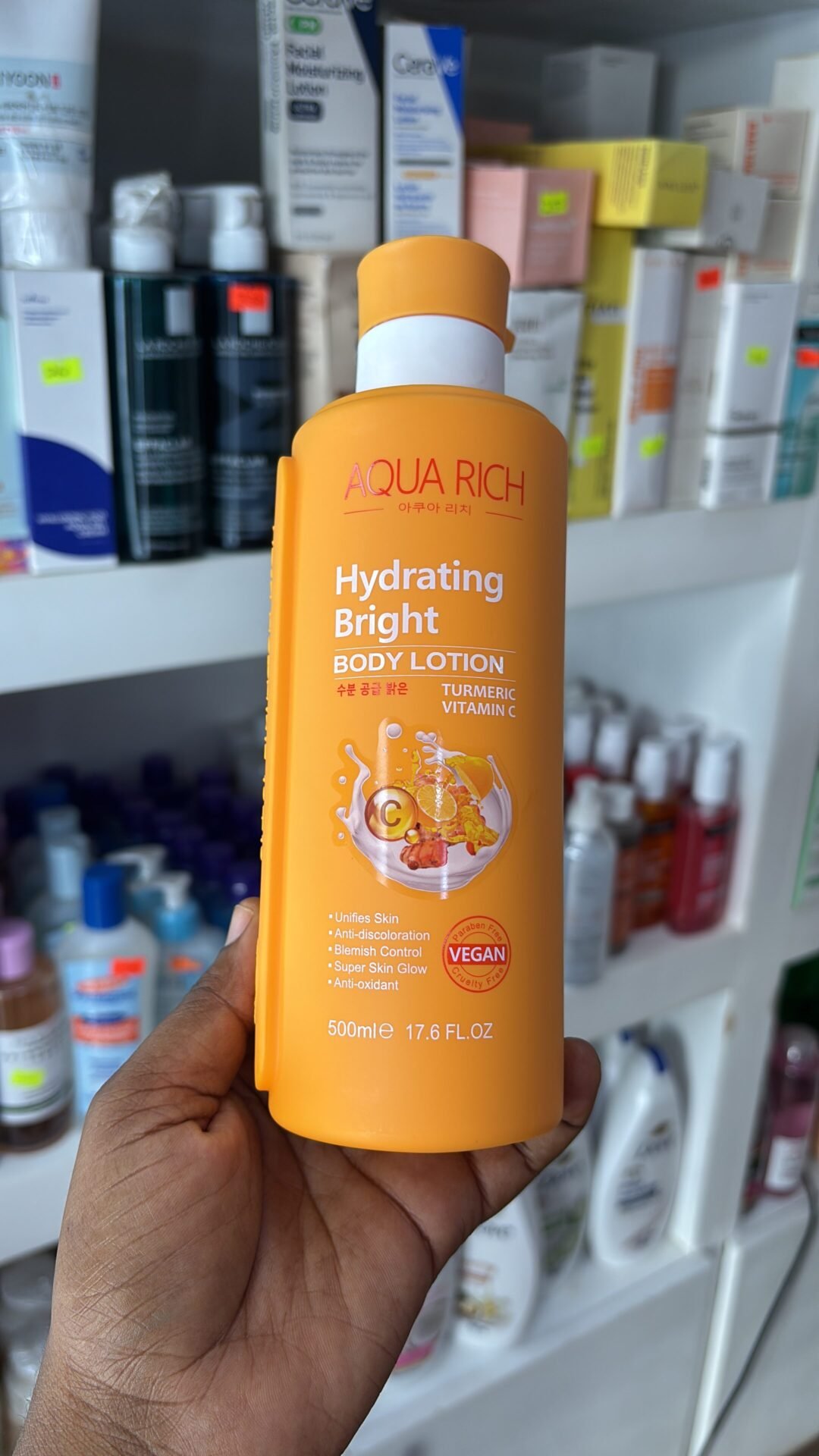 Aqua rich vitamin c and turmeric lotion