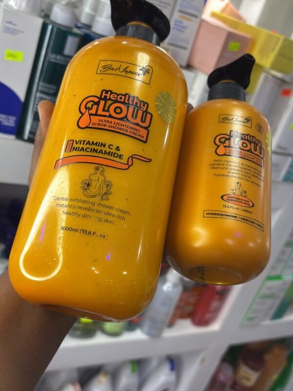 Healthy Glow Body Milk 400ml Lotion + 1000ml Ultra Lightening Scrub Shower Ge